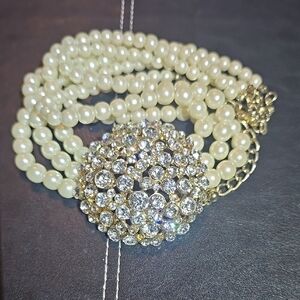 Pearl and Crystal Necklace